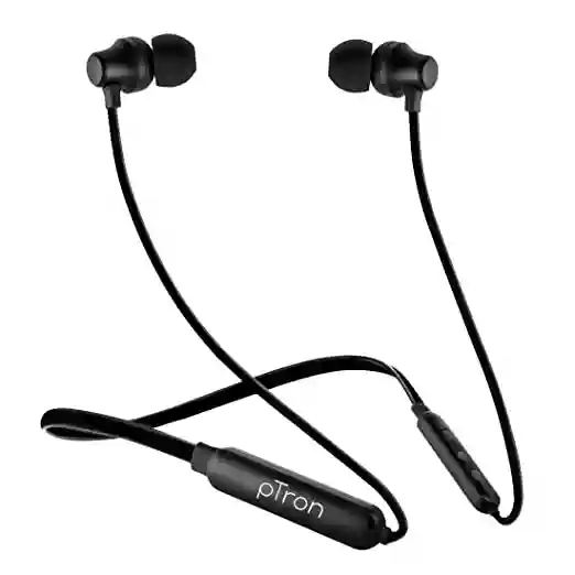 pTron Tangent Lite Bluetooth 5.0 Wireless Headphones with Hi-Fi Stereo Sound, 8Hrs Playtime, Lightweight Ergonomic Neckband